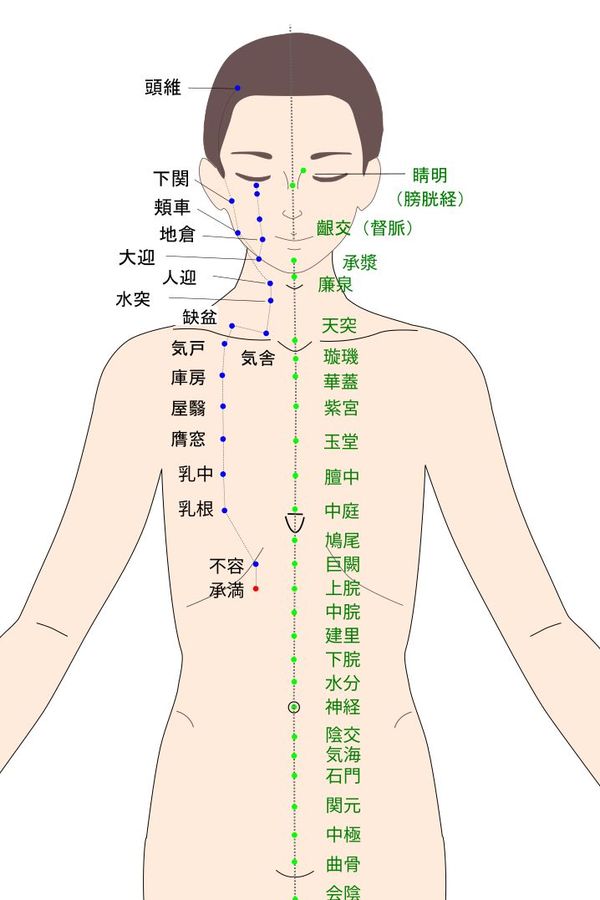 承満（しょうまん）のツボ・経穴図