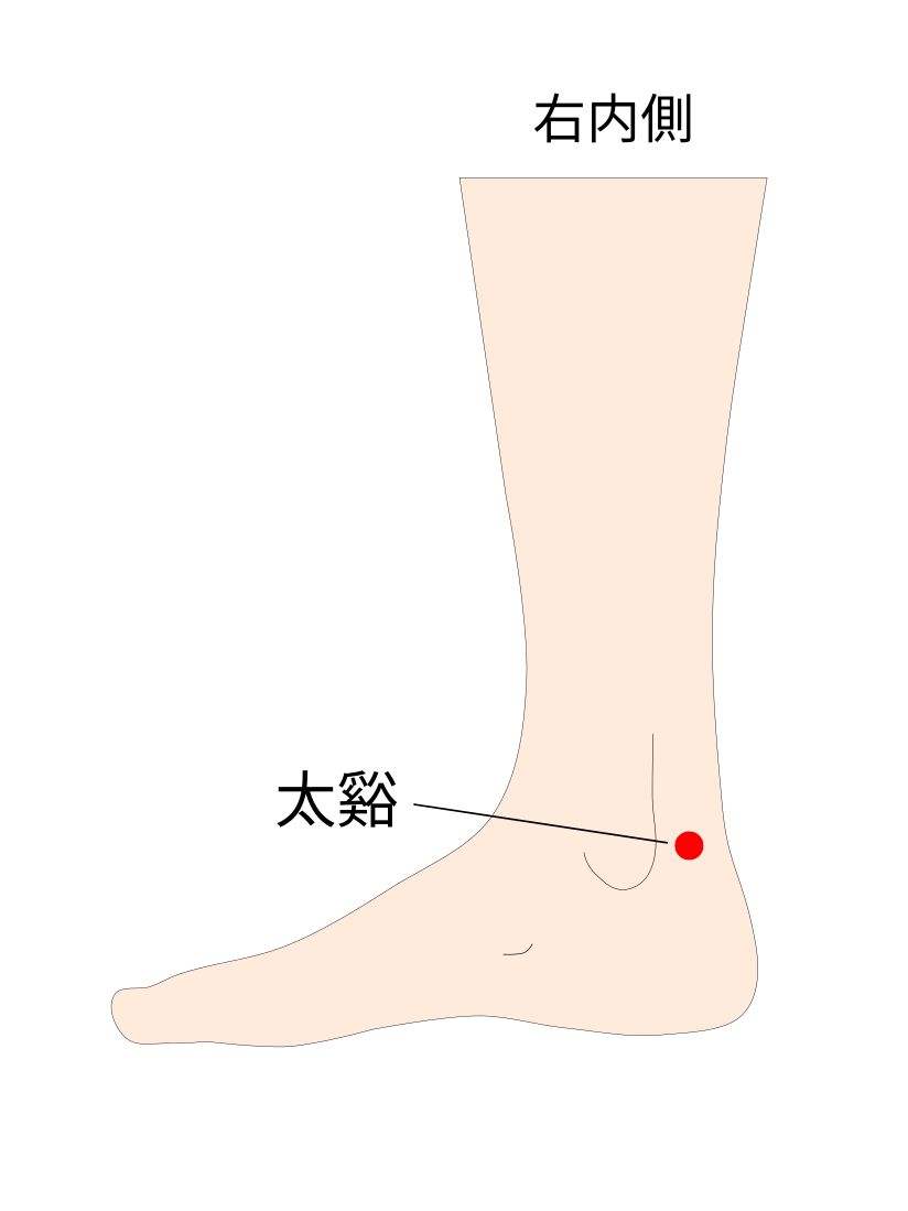 腎経の太谿穴