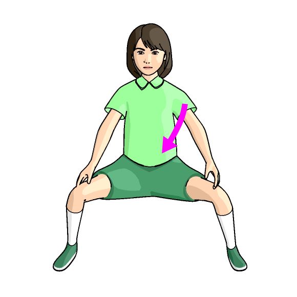 四股ポーズ・肩関節