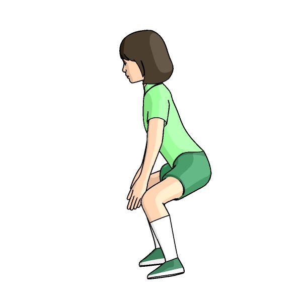 四股ポーズ・左側面